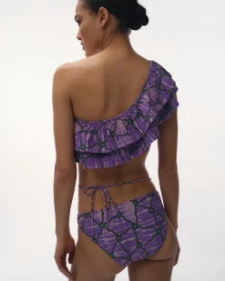 Coral Tanga-style bikini briefs