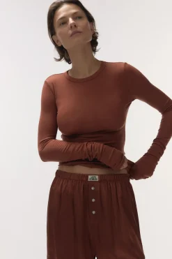 Elle Long-sleeve mesh top