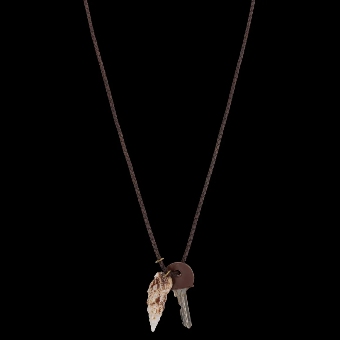 Necklace Brown Key Handmade necklace