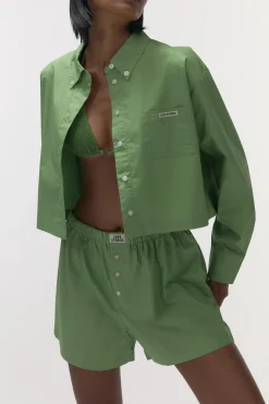 Pete Cropped long-sleeve shirt